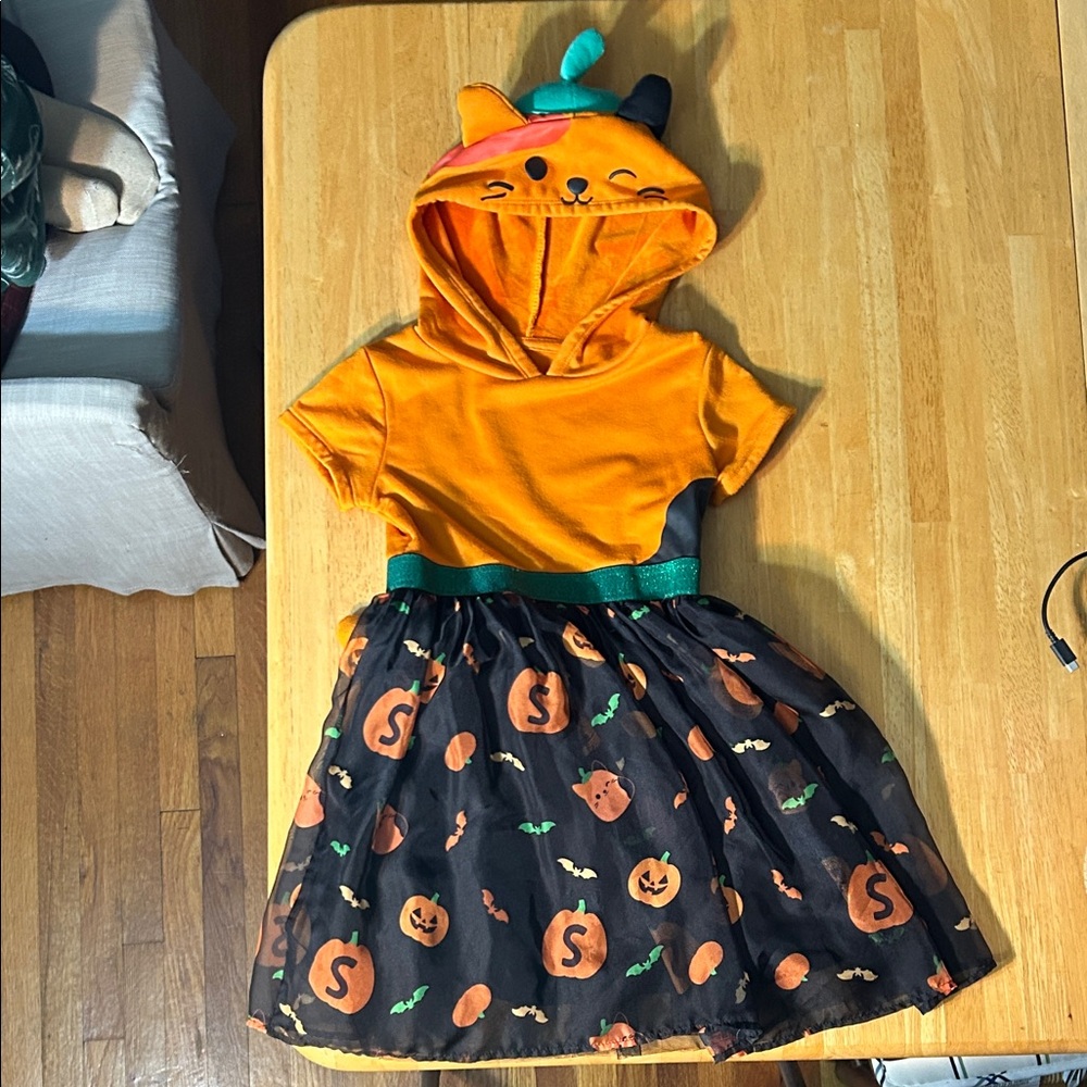 Squishmallows Orange and Black Cat Costume for Kids